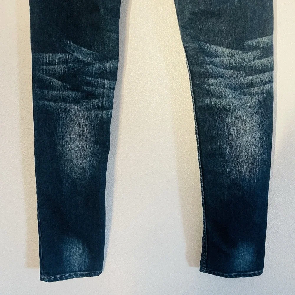 EUC Miss Me Nicole 5 Pocket‎ Low Rise Skinny Jeans Dark Wash Whiskered 25x30 - Picture 4 of 9